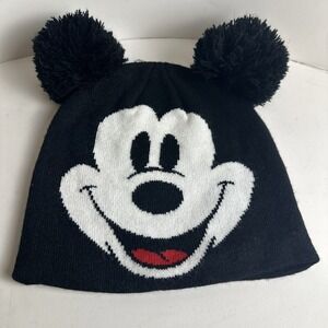 Disney Mickey Mouse Knit Beanie Hat w/ Ears H&M Divided One Size